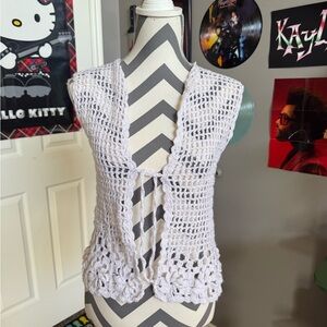 White cardigan crochet